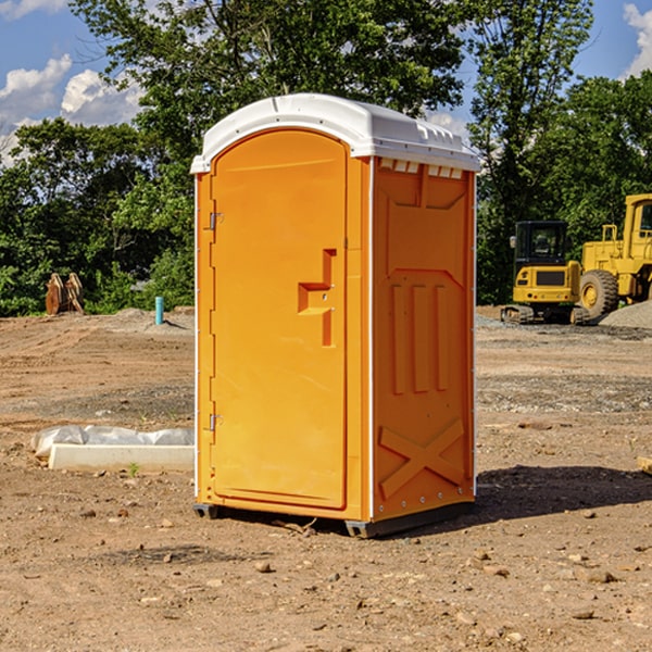 how often are the portable restrooms cleaned and serviced during a rental period in Robards